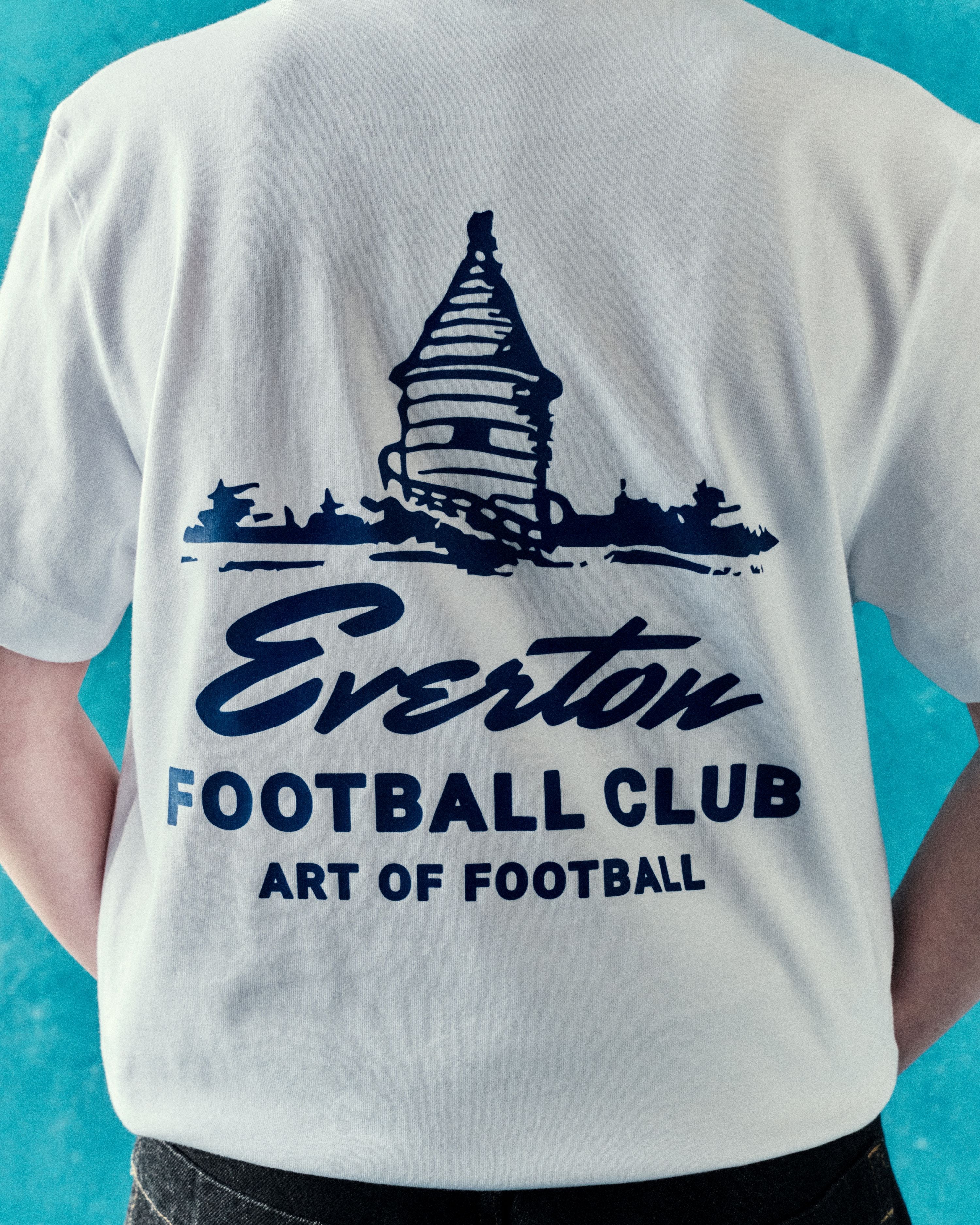 ART OF Football x Everton Tower Tee | AOF x EFC White Graphic T-shirt