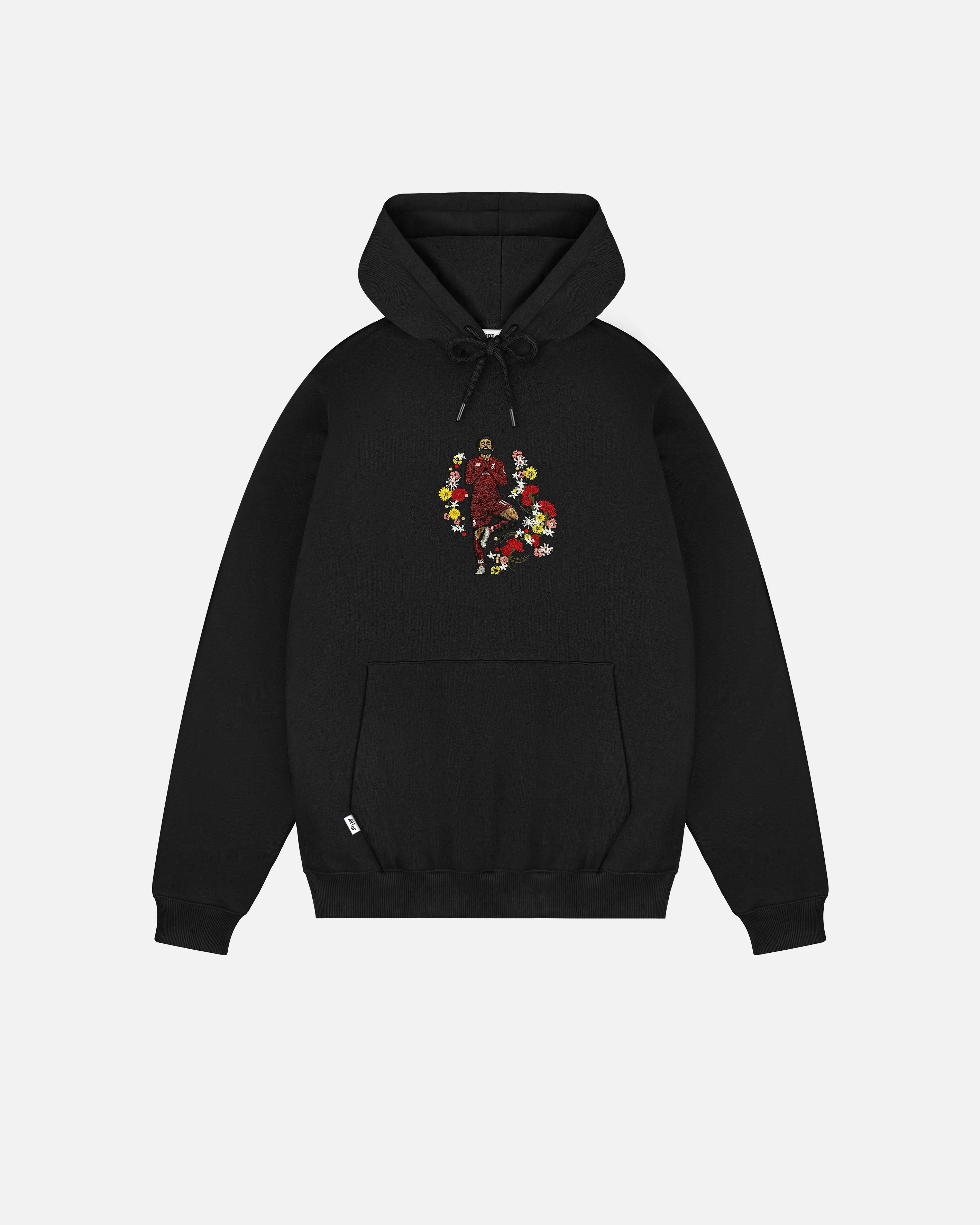 ART OF Flowers For Salah Hoodie | Black Embroidered | Art of Football