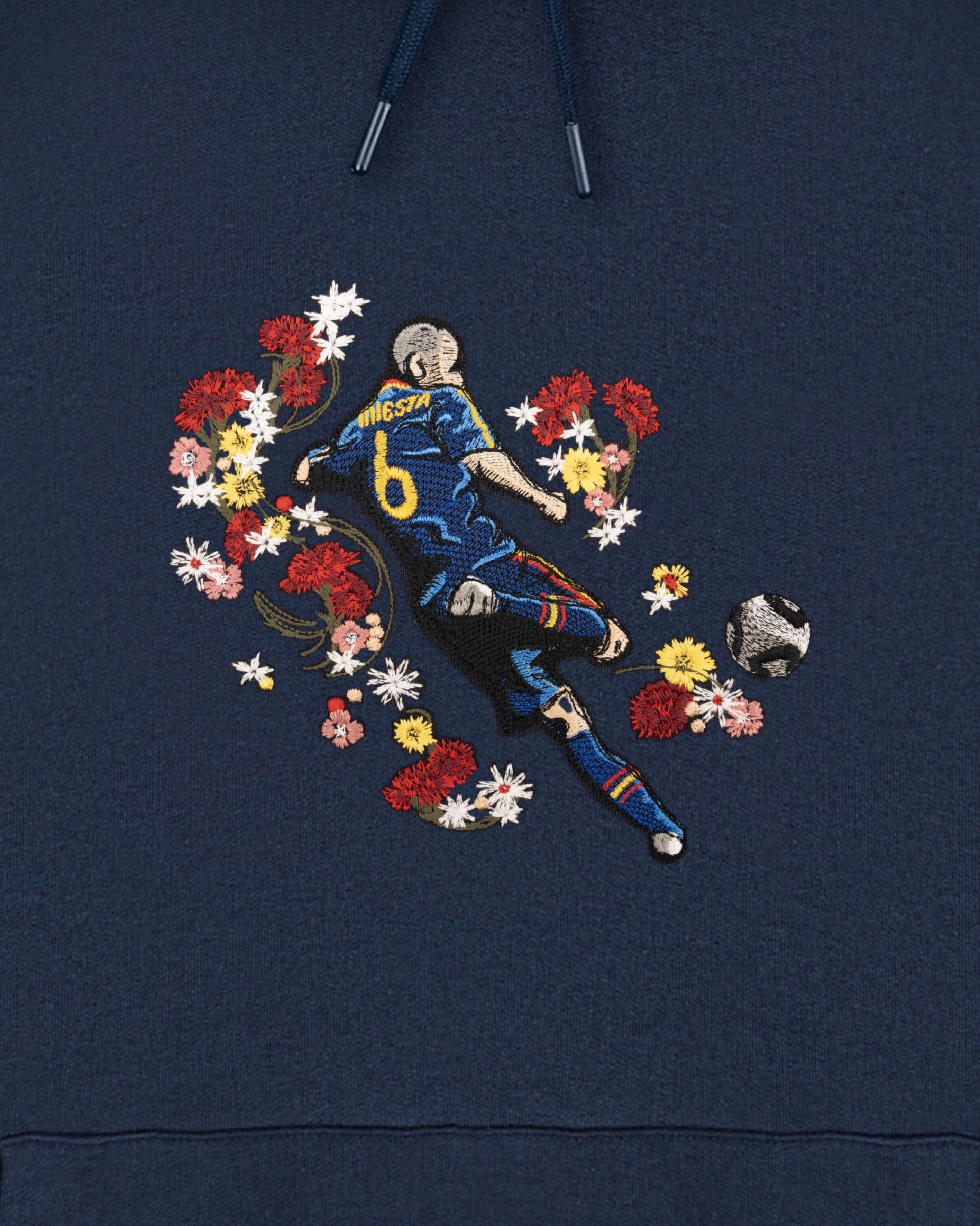 AOF Flowers For Andres Hoodie | Navy Sweat | Art of Football
