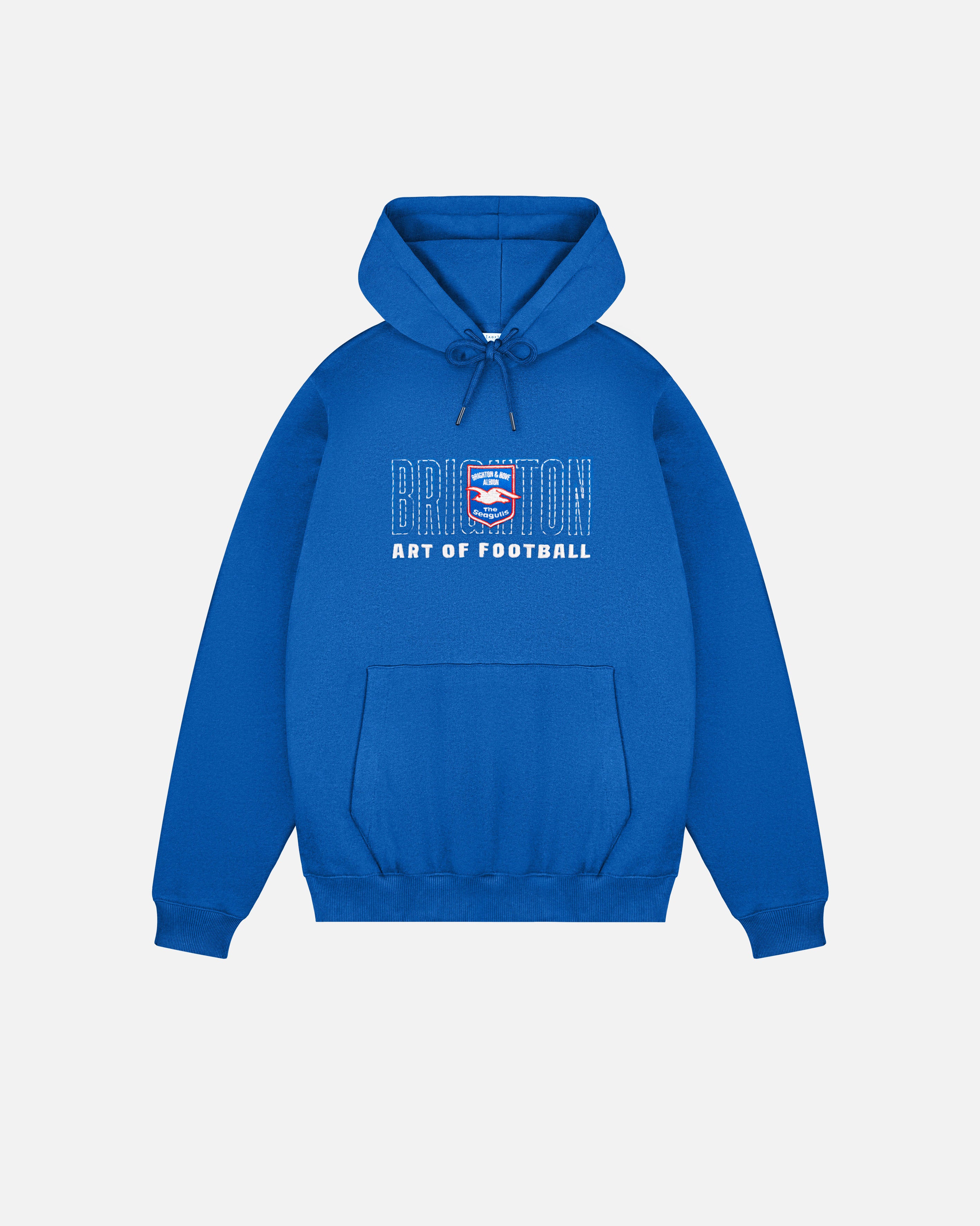 AOF x Brighton 90s Hoodie | Blue | Art of Football