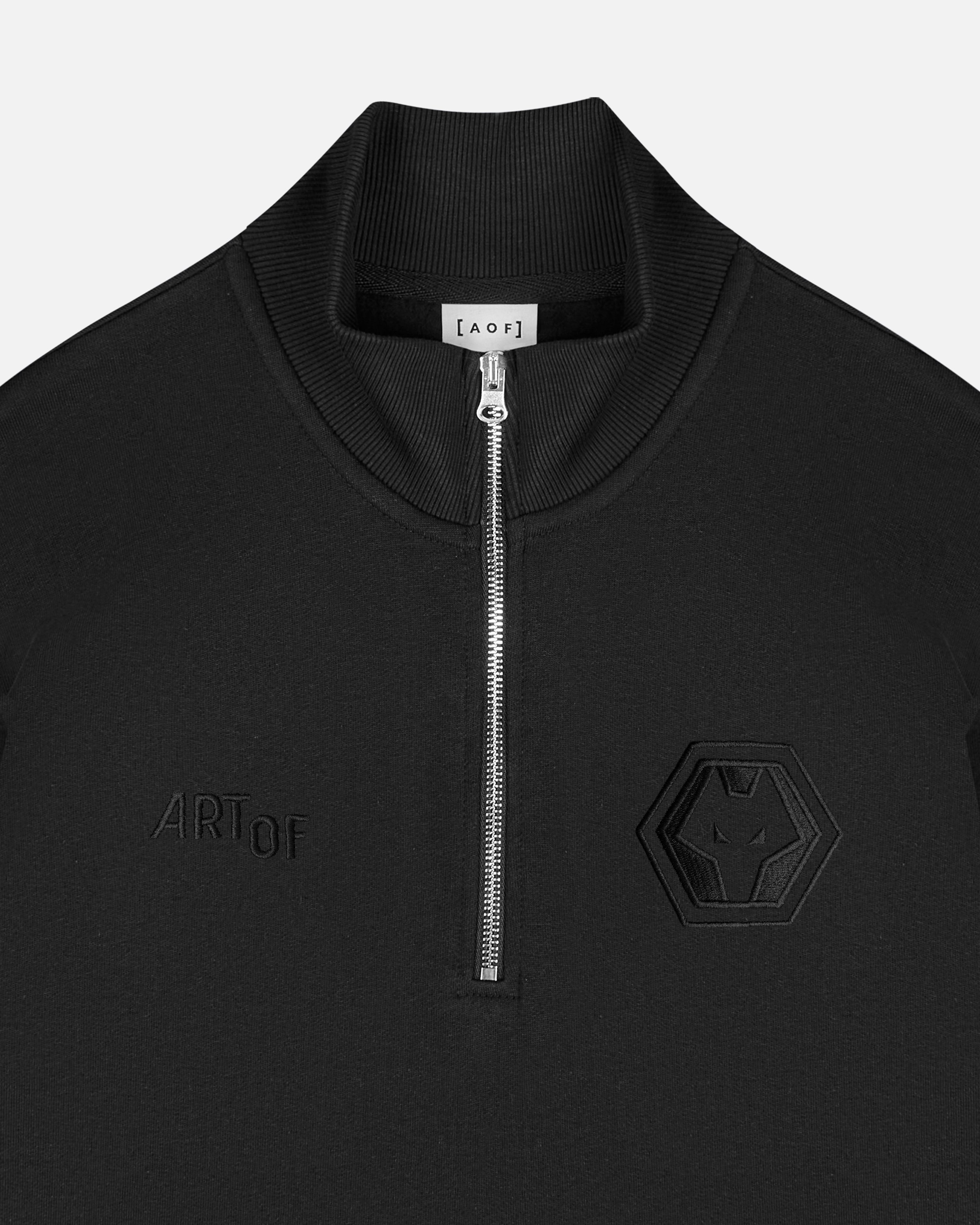 ART OF Football x Wolves Blackout Quarter Zip Black Sweat | AOF