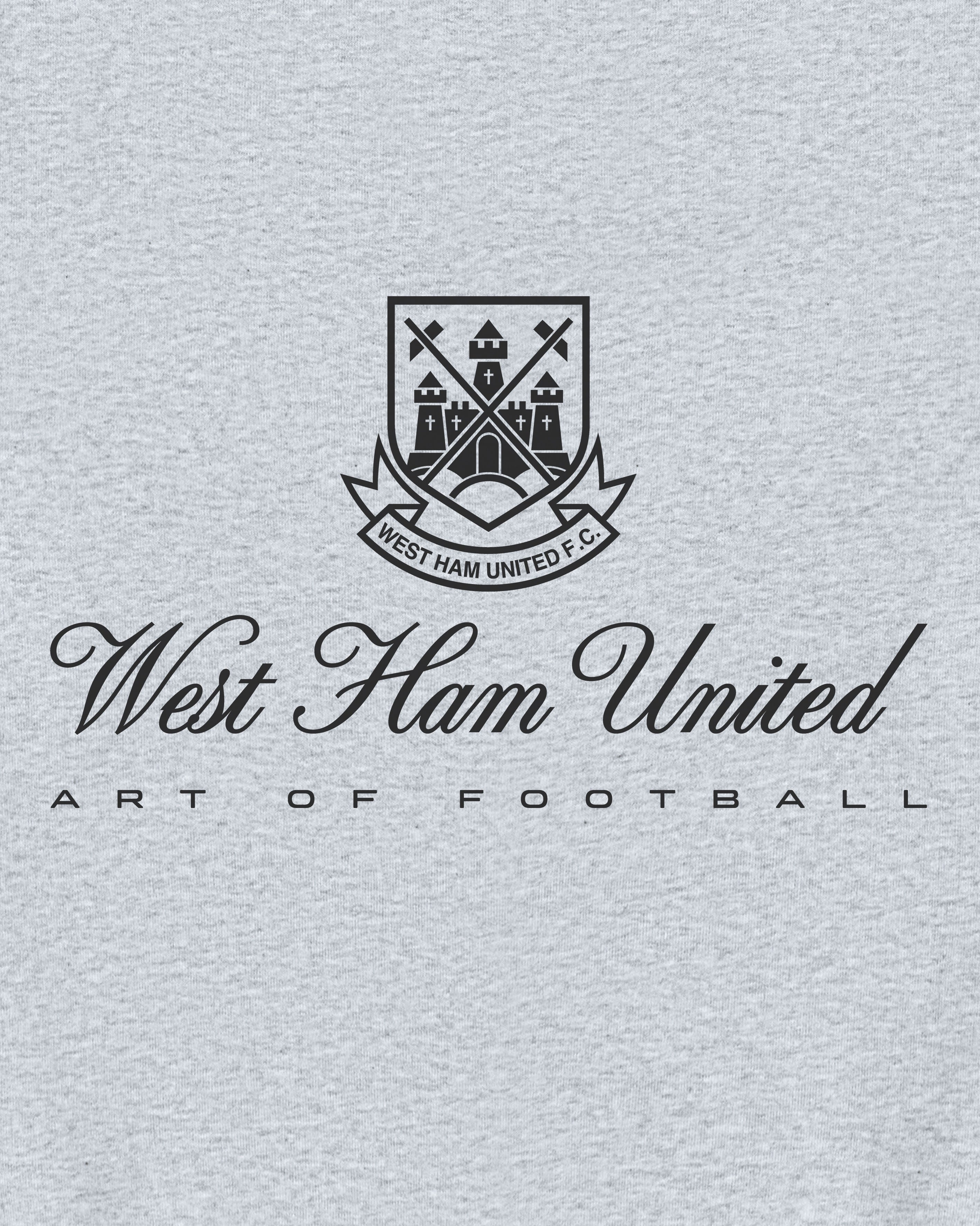 ART OF x West Ham Heritage Hoodie | Grey Printed Football Sweat