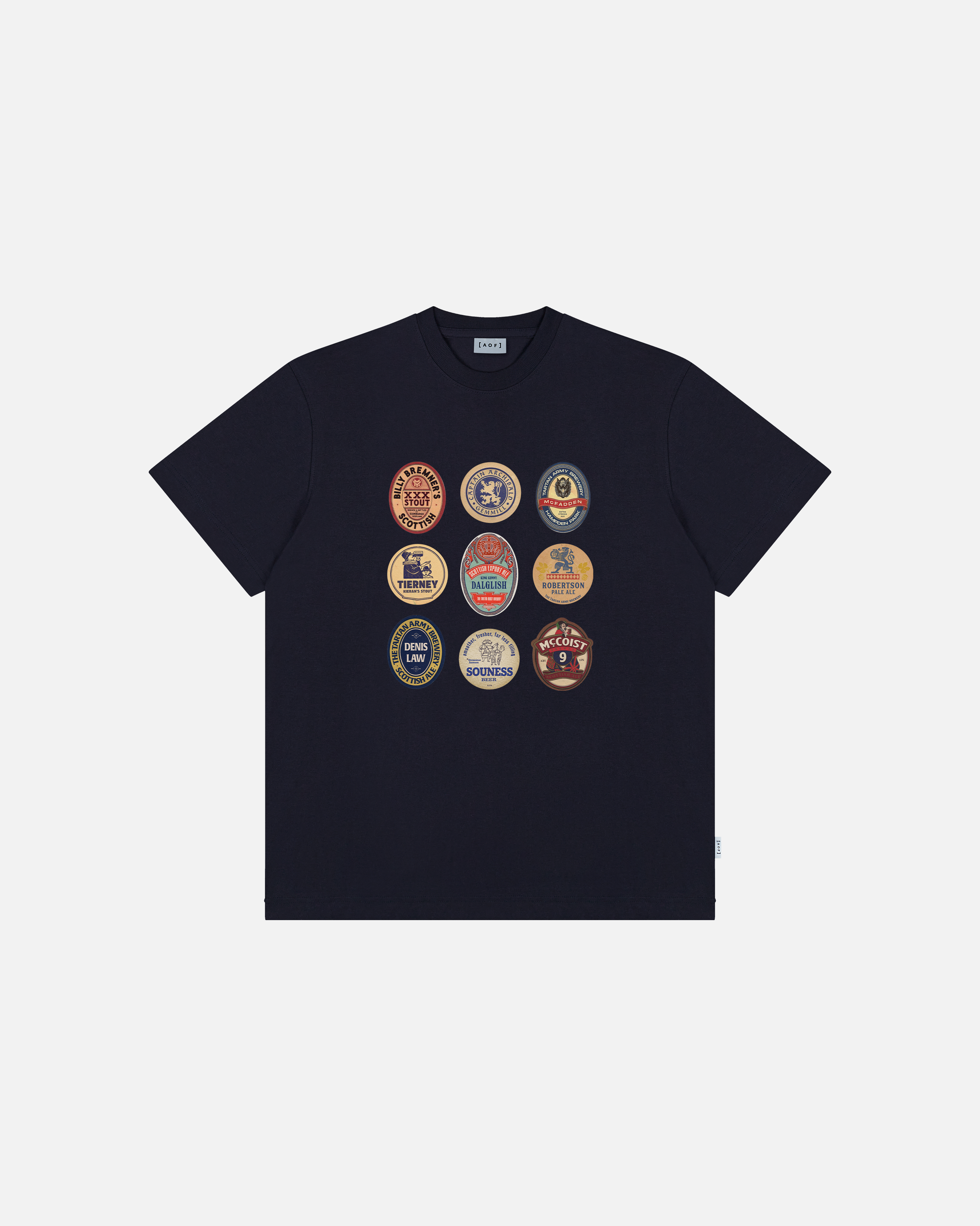 ART OF Football Tartan Army Brewery Tee | AOF Navy Graphic T-shirt
