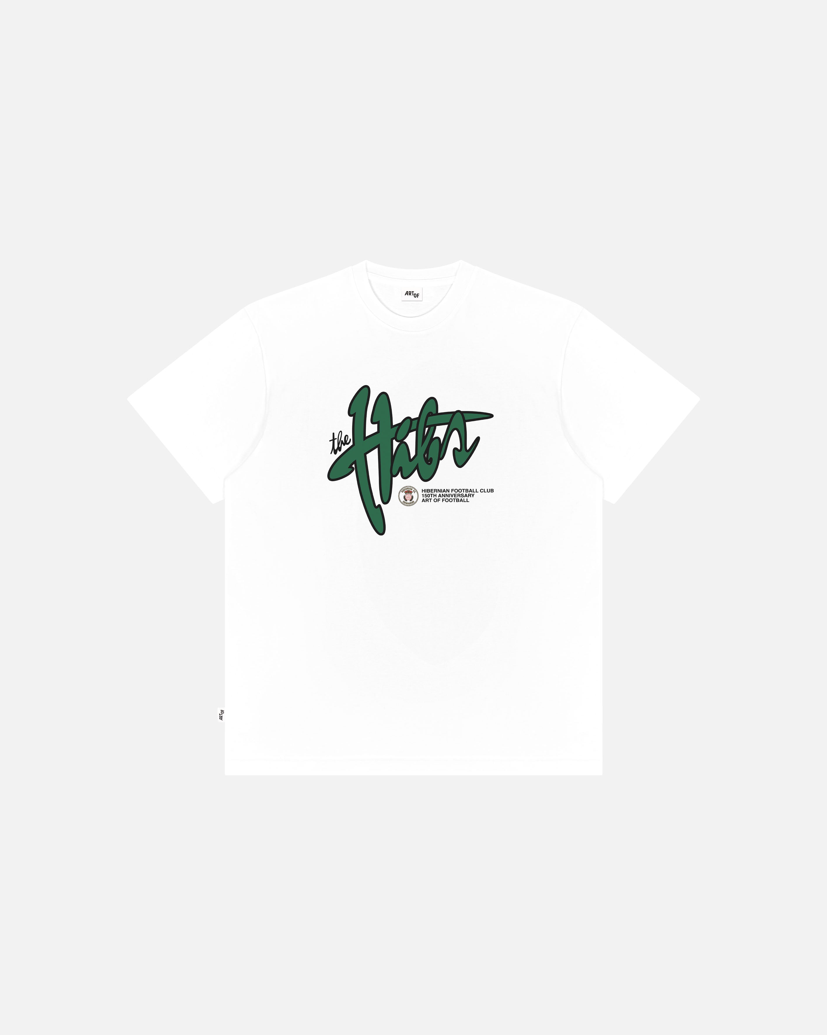 ART OF x Hibs 80s Programme Tee | White Graphic Football T-shirt