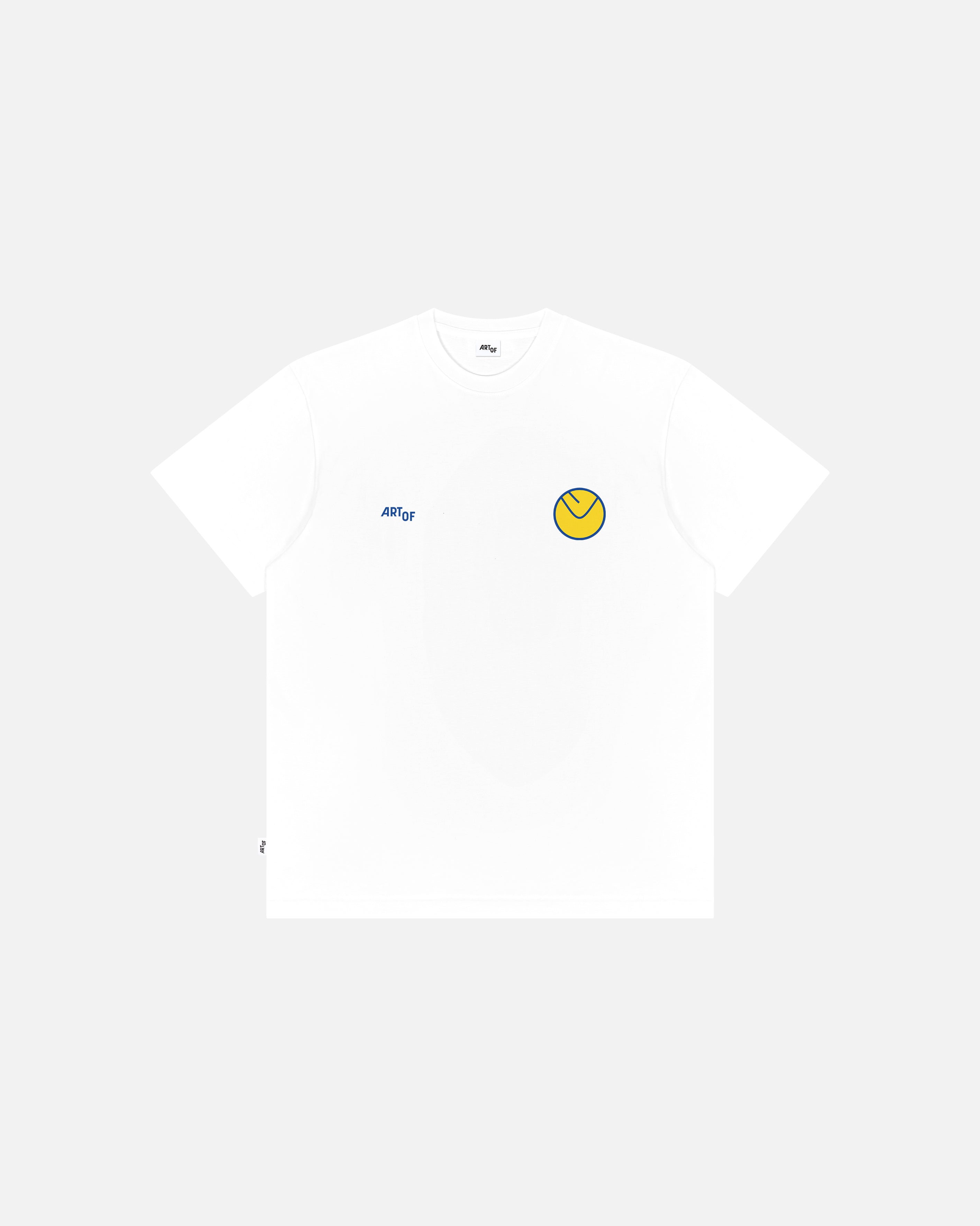 ART OF Football x Leeds Smiley Tee | AOF x LUFC White Graphic T-shirt